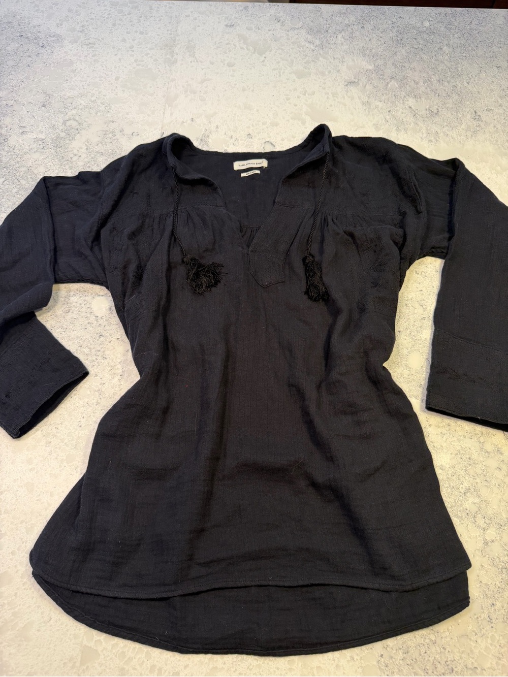 Isabel marant navy linen blouse